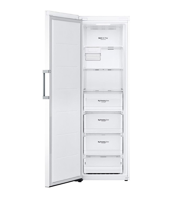 فضای داخلی فریزر الجی GC-B414EQFM با کشوهای بزرگ نگهداری مواد غذایی